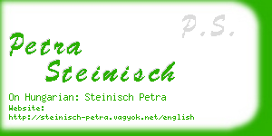 petra steinisch business card